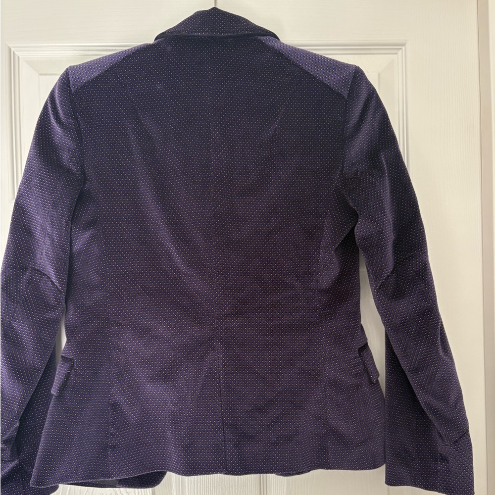 Rag & Bone Blazer Women’s Size 00 Velvet Print Lexi One Button Lined Career Glam - Picture 9 of 10